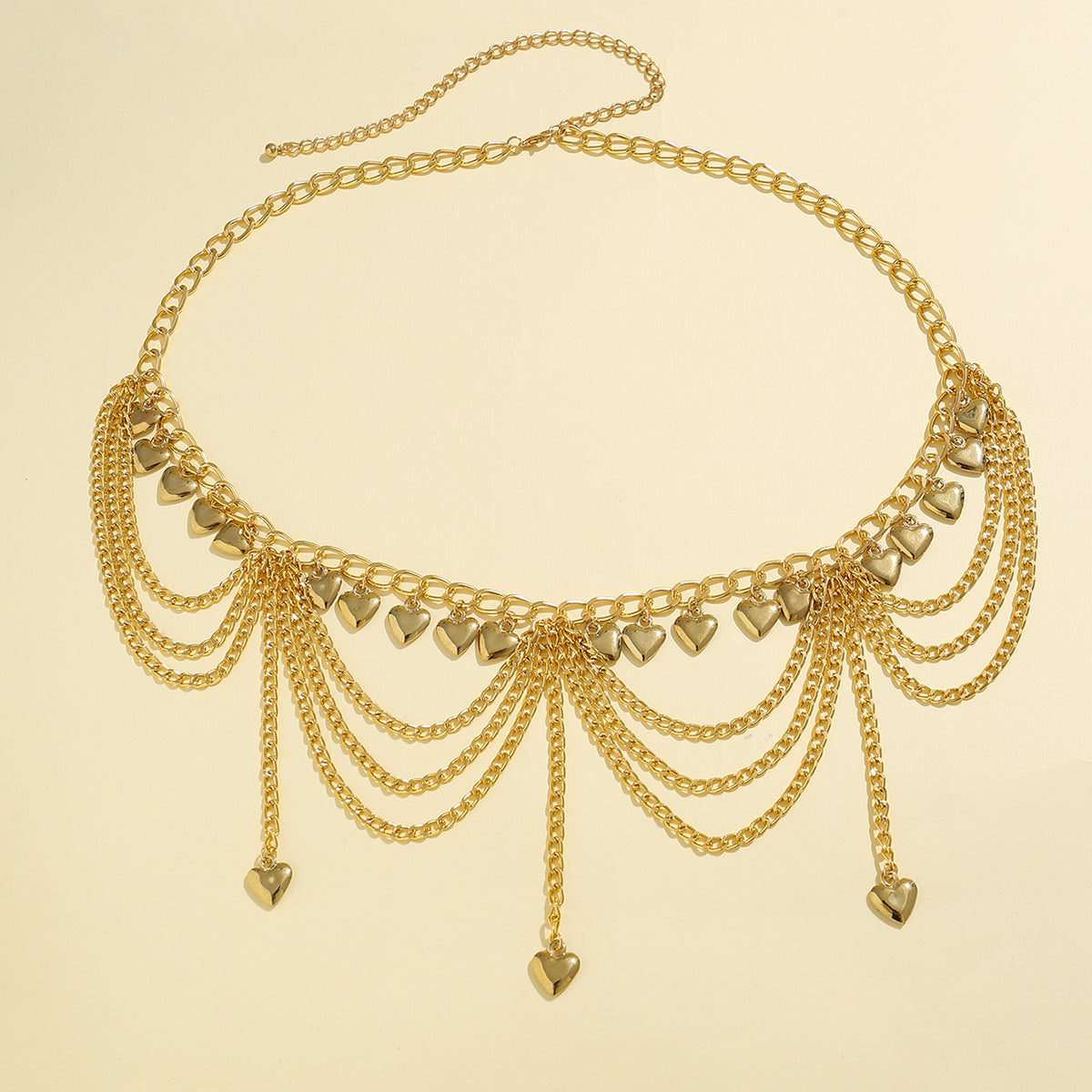 Multilayer Gold Charm Tassel Waist Chain – Butterfly, Heart, Star & Coin Pendant Body Jewelry