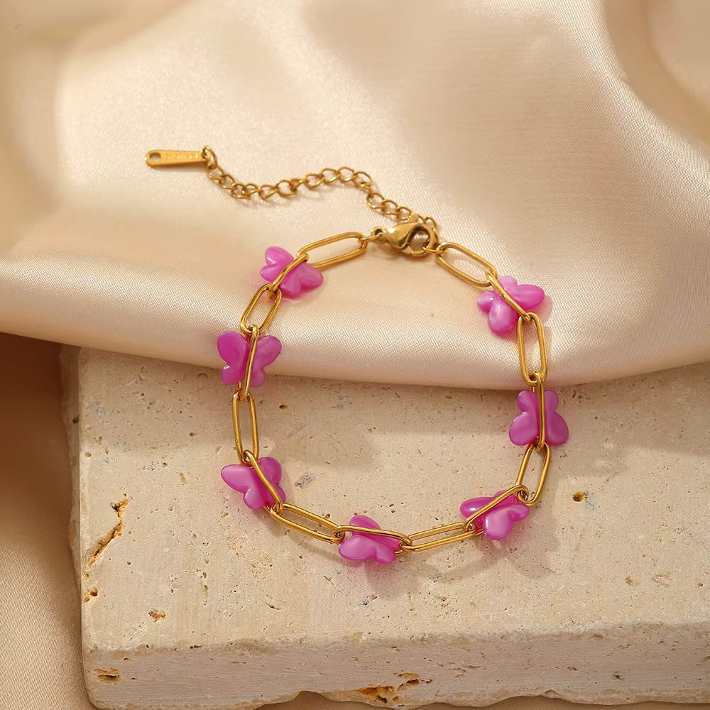 Butterfly Titanium Stainless Steel Bracelet – Women's Jewelry