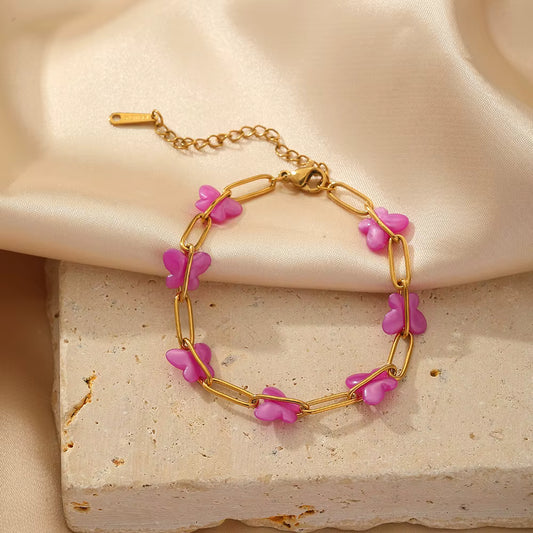 Butterfly Titanium Stainless Steel Bracelet – Women's Jewelry
