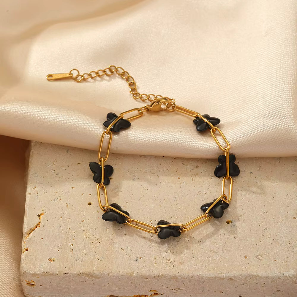 Butterfly Titanium Stainless Steel Bracelet – Women's Jewelry