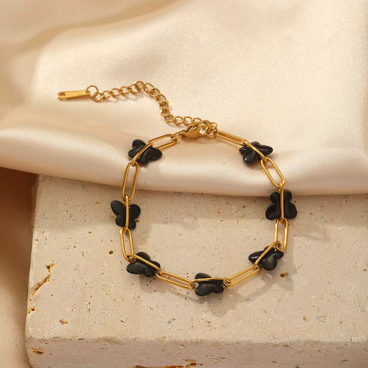 Butterfly Titanium Stainless Steel Bracelet – Women's Jewelry