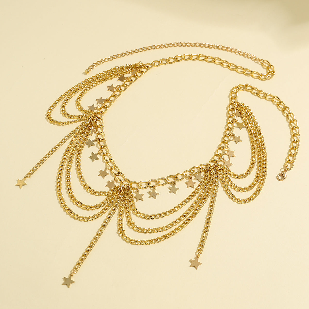 Multilayer Gold Charm Tassel Waist Chain – Butterfly, Heart, Star & Coin Pendant Body Jewelry