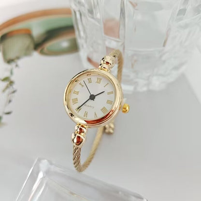 Luxury Fashion Gold Bangle Bracelet Watch – Women's Quartz Wristwatch