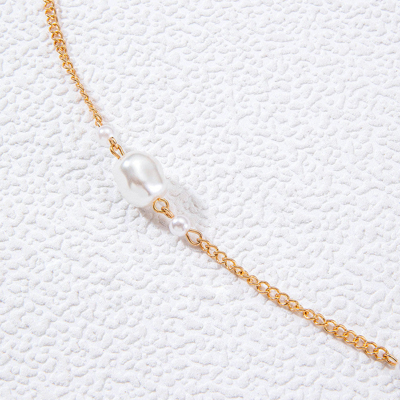 Gold Pearl Belly Waist Chain – Baroque Faux Pearl Body Chain for Women