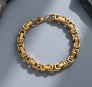 Men's Titanium Steel Byzantine Imperial Chain Bracelet