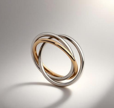 Tri-Color Metal Napkin Rings | Gold, Silver & Rose Gold | Set of 6 | Hotel & Dining Décor