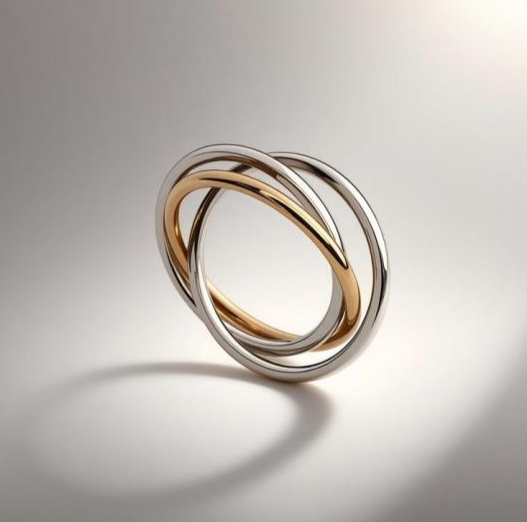 Tri-Color Metal Napkin Rings | Gold, Silver & Rose Gold | Set of 6 | Hotel & Dining Décor