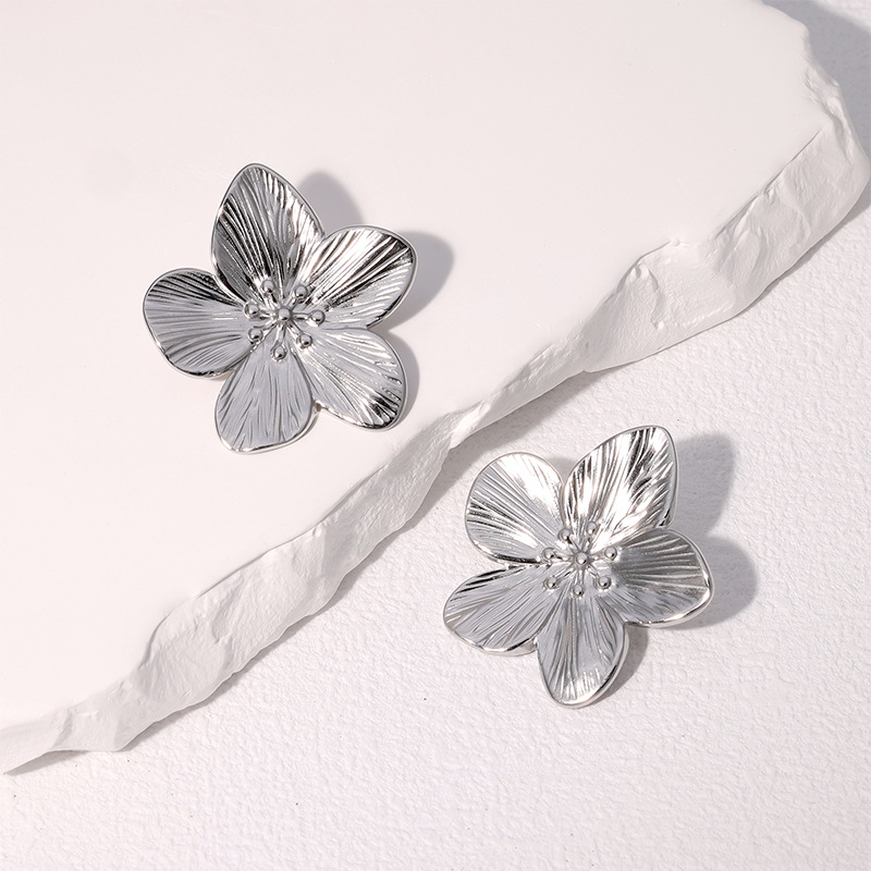 Retro Floral Open Ring | 18K Gold Plated Stainless Steel