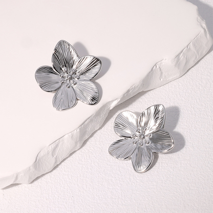 Retro Floral Open Ring | 18K Gold Plated Stainless Steel