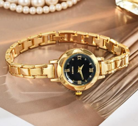 Exquisite Women's Quartz Watch – Ice Blue Dial Silver Bracelet Luxury Style