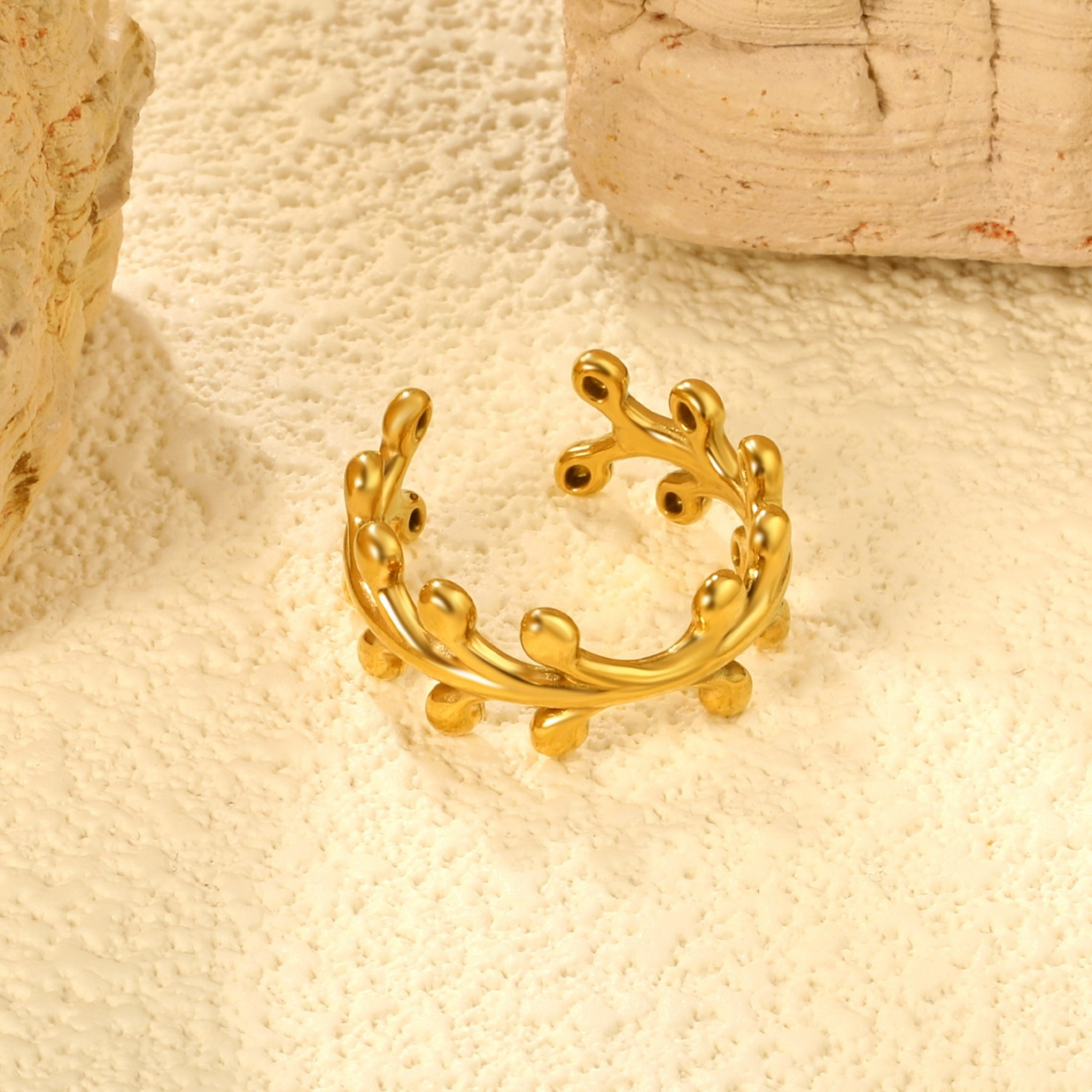Gold Leaf Adjustable Ring