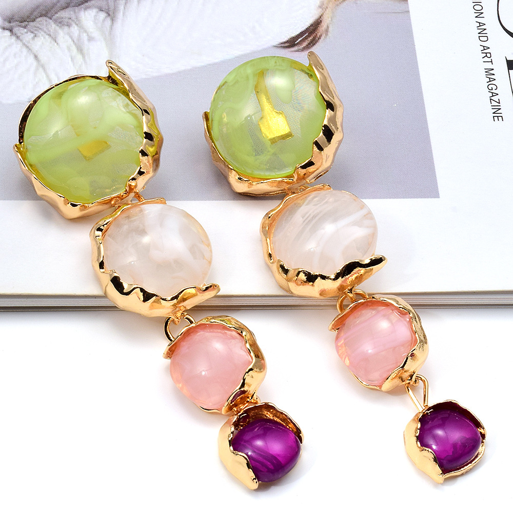 Gemstone Cascade Drop Earrings