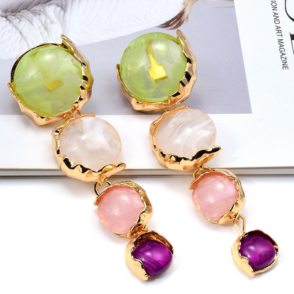 Gemstone Cascade Drop Earrings
