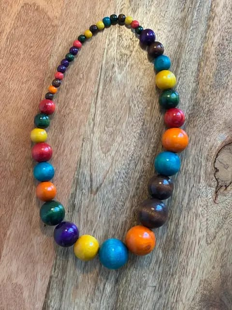 Multicolour Chunky Bead Necklace & Earring Set – Vibrant Resin Jewelry