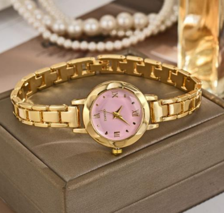Exquisite Women's Quartz Watch – Ice Blue Dial Silver Bracelet Luxury Style