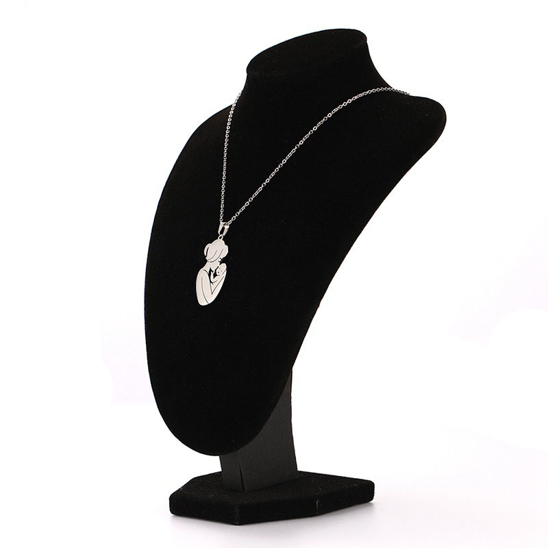 Mom Embrace Pendant Necklace – 18K Gold Plated Stainless Steel