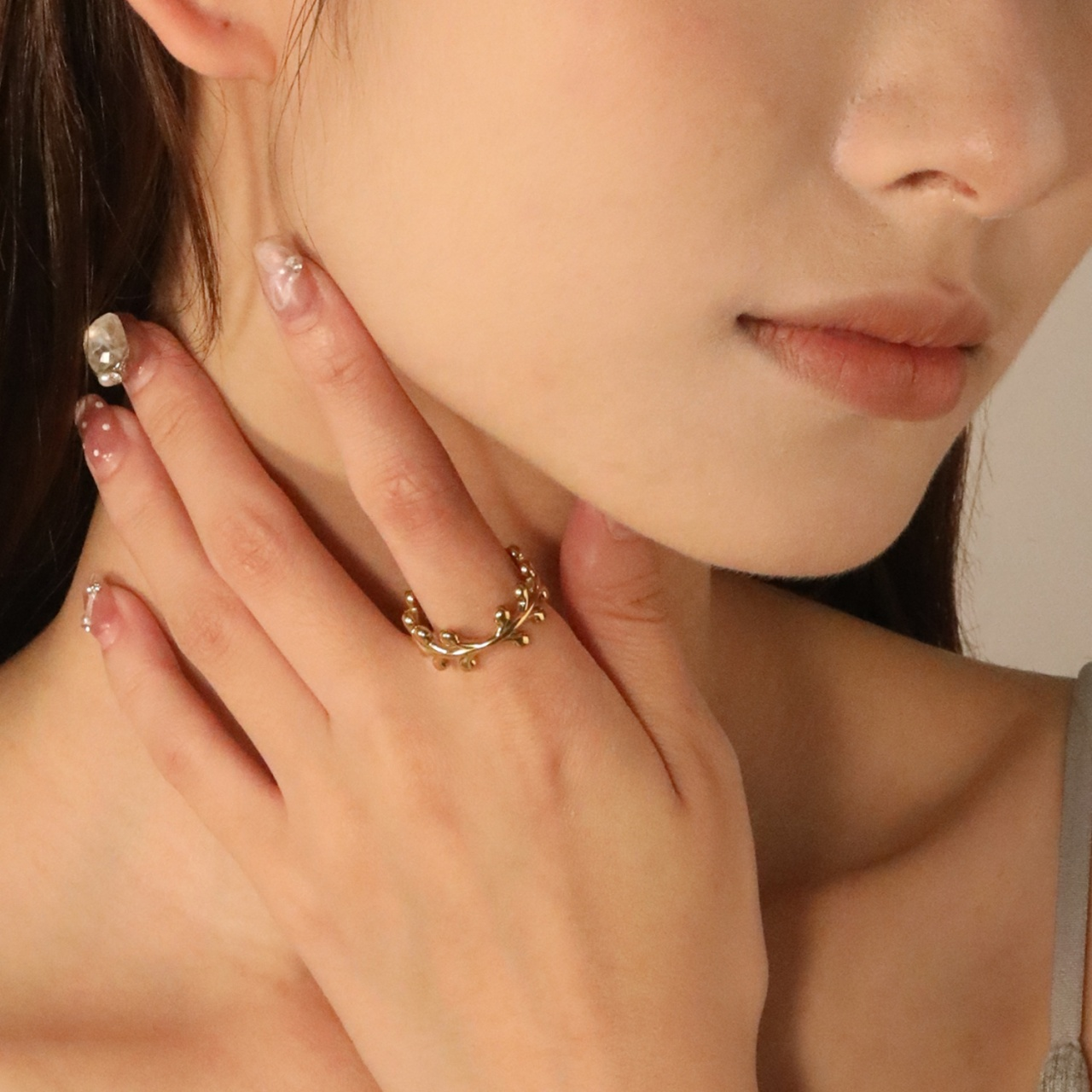 Gold Leaf Adjustable Ring