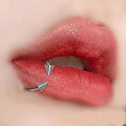 C-Shaped Spike Horseshoe Nose Ring – Stainless Steel Body Piercing Jewelry