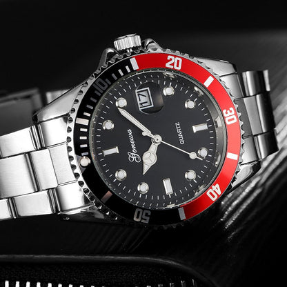 Gonewa Men's Military Stainless Steel Date Sport Quartz Analog Wrist Watch